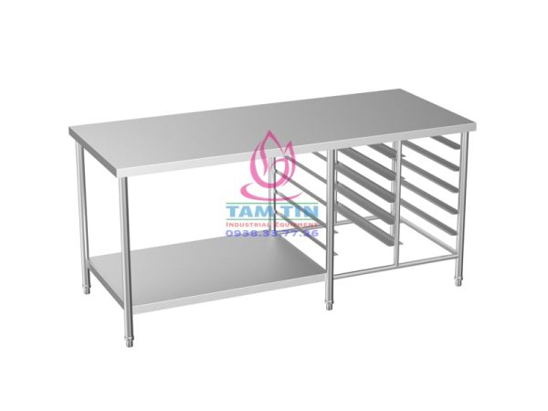 BÀN 1 KỆ PHẲNG 2 KỆ TRƯỢT KHAY WT18-1F2GNR