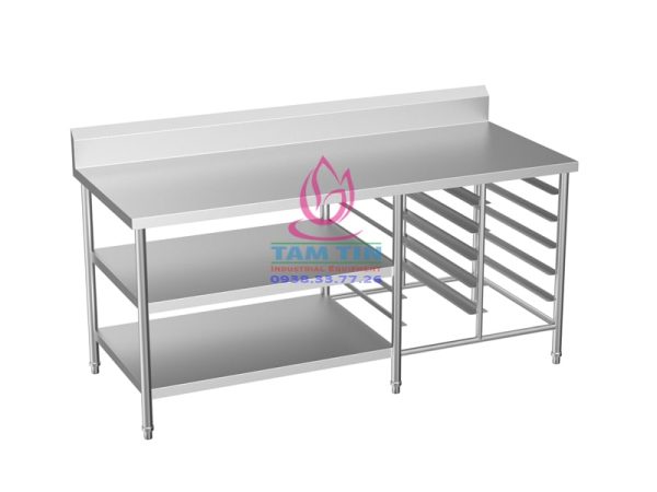 BÀN 2 KỆ PHẲNG 2 KỆ TRƯỢT KHAY WT18-2F2GNRC