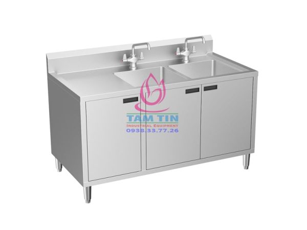 QUẦY 2 CHẬU 3 CỬA MỞ SC15-2DR3HC