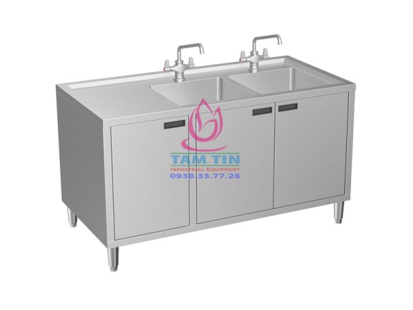 QUẦY 2 CHẬU 3 CỬA MỞ SC15-2DR3H