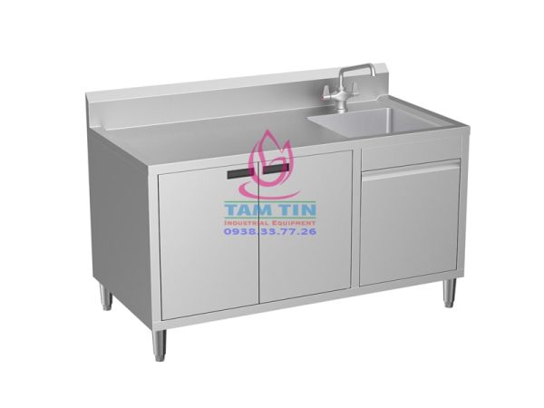 QUẦY 1 CHẬU 2 CỬA MỞ 1 HỘC RÁC SC15-1DR2H1GC