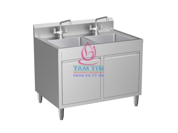 QUẦY 2 CHẬU 2 HỘC RÁC SC11-2DM2GC